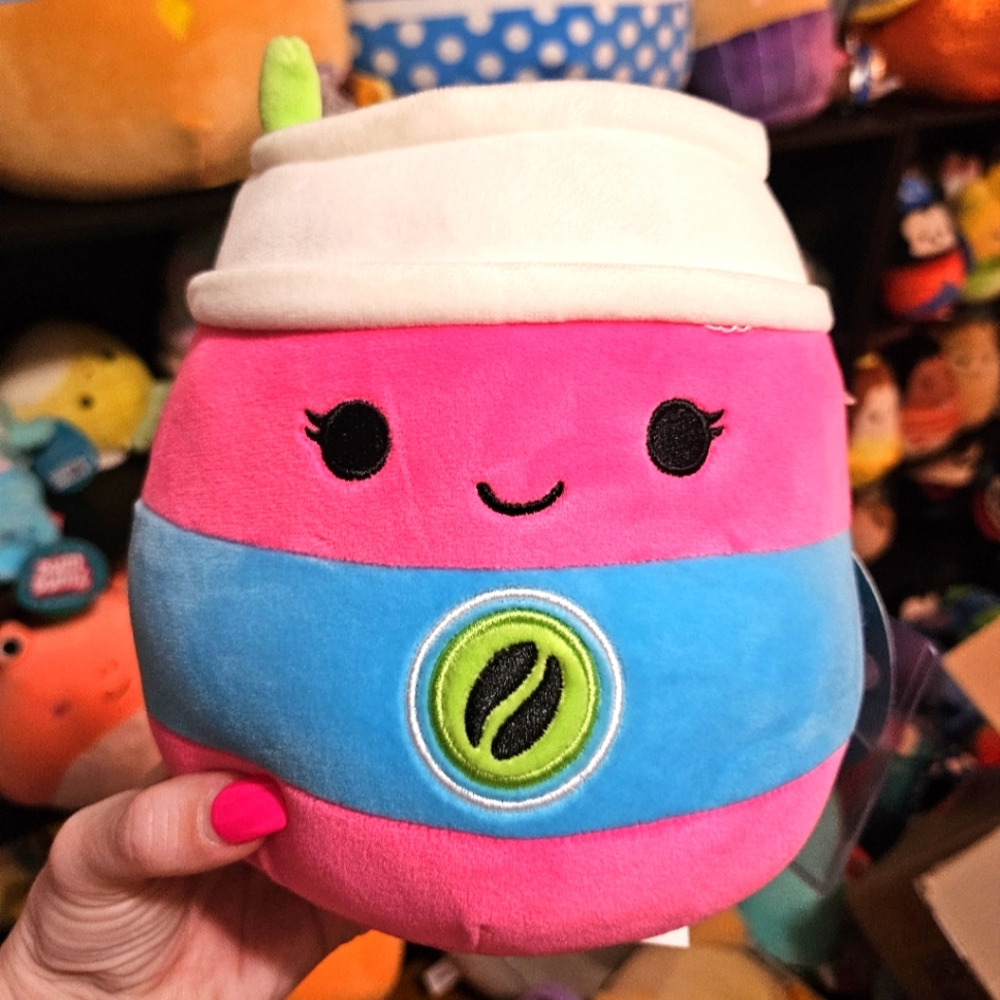 NWT Squishmallows Limra the Neon Latte 7.5" First To Market! Plush